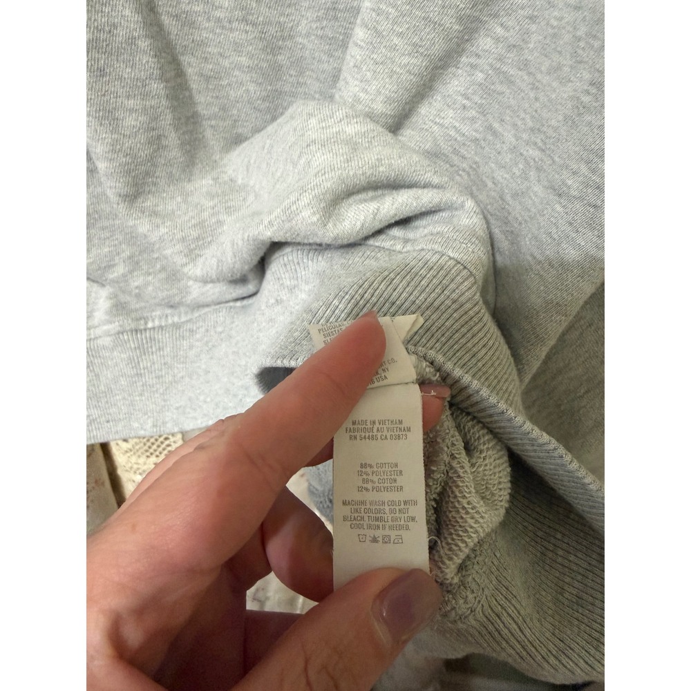 Aerie Womens XL Gray Oversized V Neck Sweatshirt Double V Boxy Pullover - Picture 3 of 4